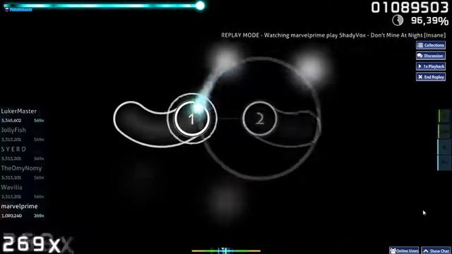 osu! Прохождение карты "Don't mine at night" (insane) смотреть онлайн