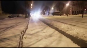 Уборка улиц от снега в Железнодорожном районе