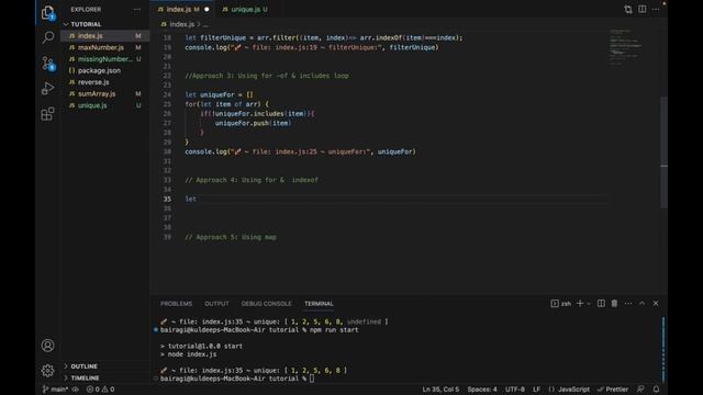 Day 4 : Remove duplicate element from an Array  - 5 Amazing Techniques  || JS Interview Q