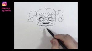 How to draw Baby, FNAF Sister Location, Как нарисовать Бэйби, ФНАФ