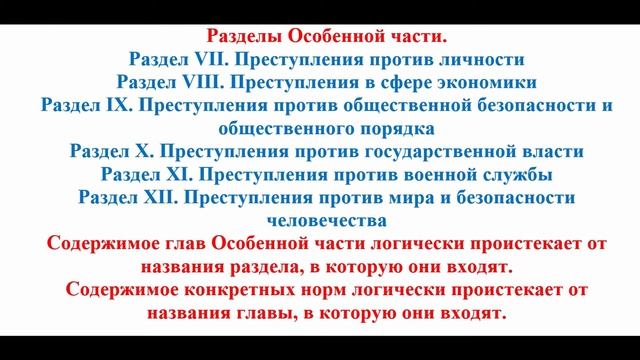 Уголовное право кратко. Особенная часть. Структура уголовного закона. Квалификация преступлений.