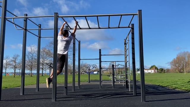 How to skip monkey bars
