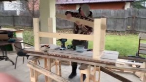 Запил стола в баню