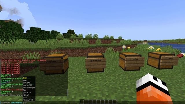 Guns And Grenades In Minecraft With Gunshell Plugin