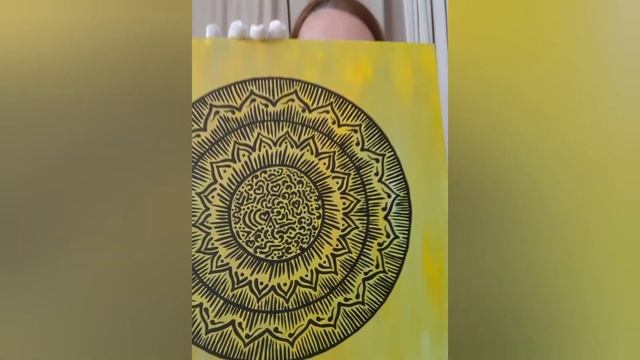 Картина-мандала "Красота Жизни", холст 40×40см, акрил | художница #katyapatternslove
