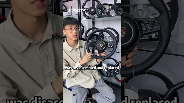Porsche steering wheel upgrade explanation #car #carbonfiber #modified #steeringwheel #explanation