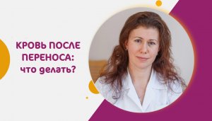 Кровь после переноса эмбриона: что делать?
