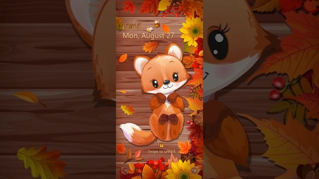 Galaxy Premium Theme - Cute Fox Animated Lockscreen смотреть онлайн