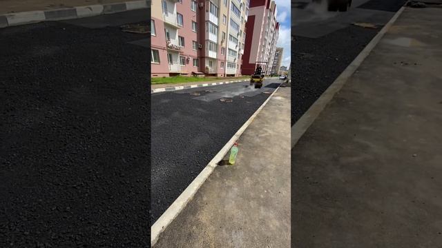 Укладка асфальта в ручную 920 кв м трудовые будни дорожника