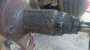 Выравнивание гнутой оси SAF с восстановлением посадки под подшипник и резьбы.