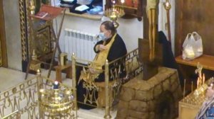 Протоиерей Владимир Агриков на всенощной в Тайнинском (Мытищи)
