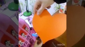 Сердечко из розочек.Аппликация.Что подарить маме_Поделки с детьми.