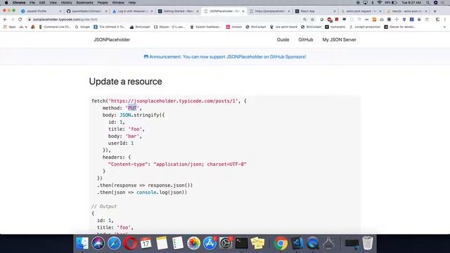 api methods in react #react