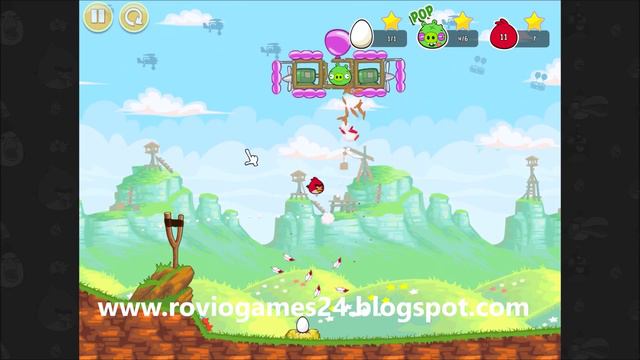 [#4] Angry Birds - Egg Defender - Red's Mighty Feathers - 3 stars смотреть онлайн