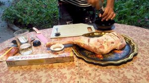Баранья нога в духовке запеченная, домашняя кухня