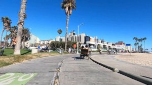 4K Santa Monica Beach Pier To Venice Beach Boardwalk Roller Disco Virtual Tour 8-4-21 at 430pm