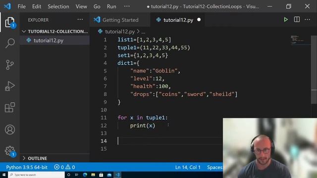 Python Programming for Beginners Tutorial 12 : Loop Data Collections смотреть онлайн