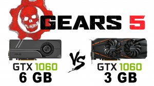 GTX 1060 6 Гб vs 3 Гб (GTX 1066 vs GTX 1063) в Gears 5