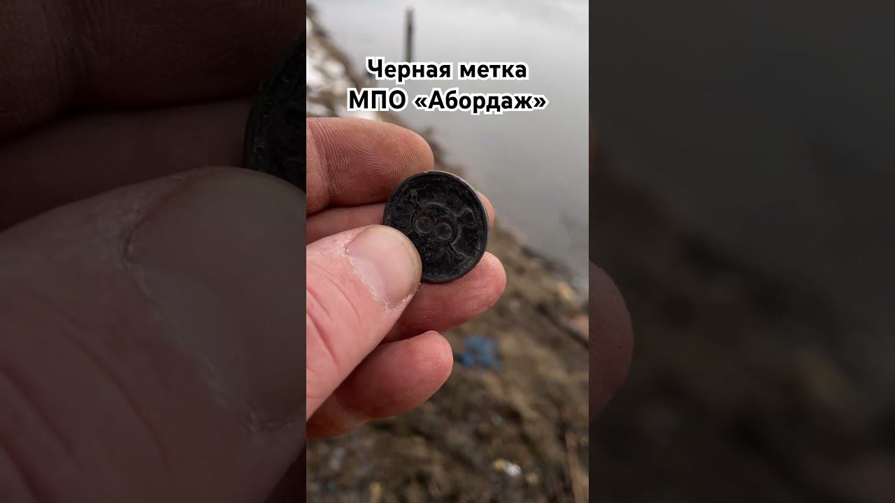 Редкая пиратская монета на берегу Москвы реки.
