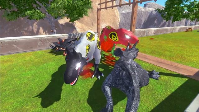 BATMAN T-REX vs ROBIN T-REX DEATH RUN CASTLE - Animal Revolt Battle Simulator смотреть онлайн