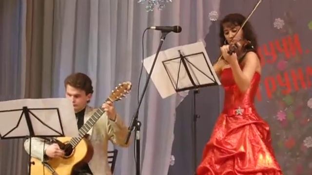 Оксана Гайдаржи "Испанская ночь" для скрипки и гитары смотреть онлайн