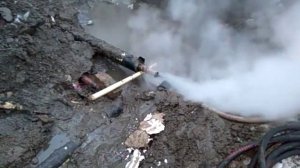 Разморозка труб паром под давлением