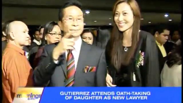 Gutierrez attends oath-taking of daughter as new lawyer смотреть онлайн