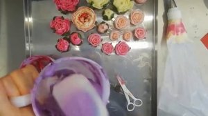 Цветы из масляного крема "Глазурь". Buttercream flowers Запись эфира 05.04.2019