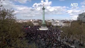 Стычки на площади Бастилии: во Франции продолжают протестовать против пенсионной реформы