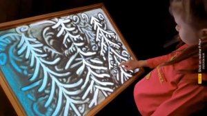 рисуем песком зиму