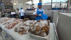 Рыбный рынок.Цены дегустация акулы и лобстеров. Путешествие в Эмираты