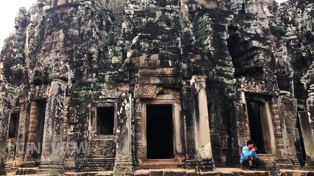'BAYON / FACE TEMPLE' 4K Angkor Wat, Cambodia, Siem Reap - Stone - Khmer - Archaeology смотреть онлайн