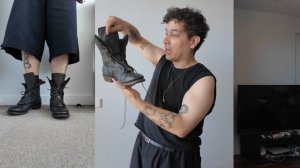 Julius SS08 Combat Boots - Review / On Foot - Plus BONUS FW09 Draping Cardigan Look