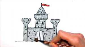 Рисуем и раскашиваем замок принцессы\\ Рисование для девочек! Рисуем вместе!
