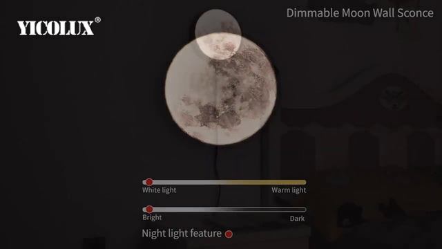 Светодиодный настенный светильник в форме луны смотреть онлайн