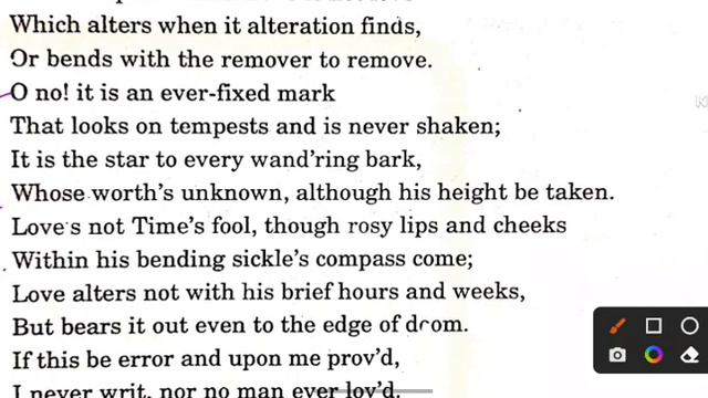 William Shakespeare #SONNET NO- 116# UPTGT/PGT/Lt.grade/GIC/B.A/B.Sc/ all other exams