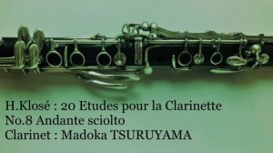 H.Klose 20 Etudes pour la Clarinette No.8 Andante sciolto