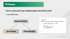 Java Spring Framework 5 - Build a Web App step by step. Part 25. Choosing instance of a bean