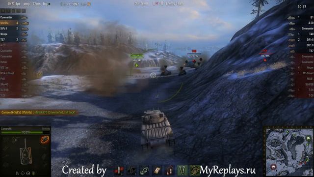 WOT: Arctic Region - Matilda - 9 frags - смотреть онлайн