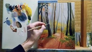 Объем и свет в картине|как нарисовать осенний пейзаж #живопись #art #уроки