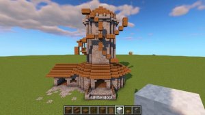 Minecraft: Medieval Survival Village Tutorial (How To Build a Medieval Windmill and Bakery In One)