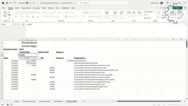 Create an accounting system using Excel - Part 6 - General Ledger смотреть онлайн