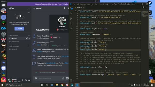 Discord Operated Minecraft Server