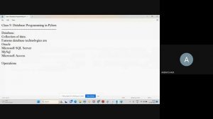 Advance Python Class 9: Database Programming in Python