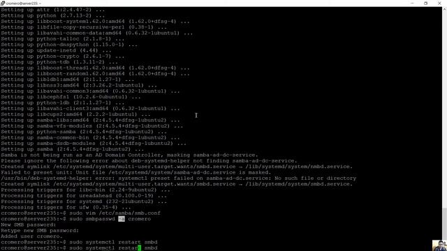 Install Samba on Ubuntu Server 17.04 смотреть онлайн