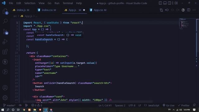 GITHUB PROFILE Search App in React JS | React JS API Project for Beginners in Hindi in 2022 смотреть онлайн