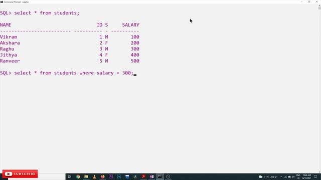 Equal to Greater than Less than Not Equal to Operators in SQL || Lesson 49 | DBMS | Learning Monkey