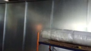 Покрасочная камера с водяной завесой и активным полом