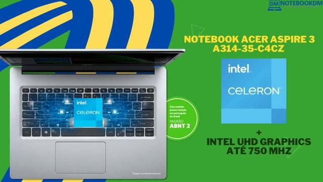 Notebook Acer A314 35 c4cz com Tela Full HD SSD 256 GB Celeron N4500 смотреть онлайн