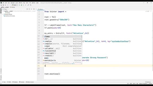 How to make a password generator? - Python Tkinter Desktop App